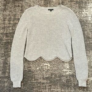 Dynamite knitted scalloped trimmed sweater